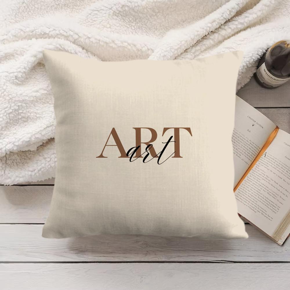 Simplicity Pattern Love Cushion Cover Silky Short Plush Invisible Zipper Dustproof Sofa Pillow Case For Home Decor