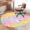 Care Bears Pattern Round Rug, Indoor/Outdoor Mat, for Picnic, Gameroom, Bedroom, Office, Living Room, Home Decor Carpet, Birthday Gift