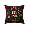 Christmas Theme Snowflake Print Pattern Cushion Cover Home Living Room Sofa Decoration Pillow Pillow Cover