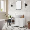 VASAGLE Under Sink Cabinet, Bathroom Sink Cabinet, 90 x 30 x 60 cm, Storage Cupboard with 2 Doors, Open Storage Compartments