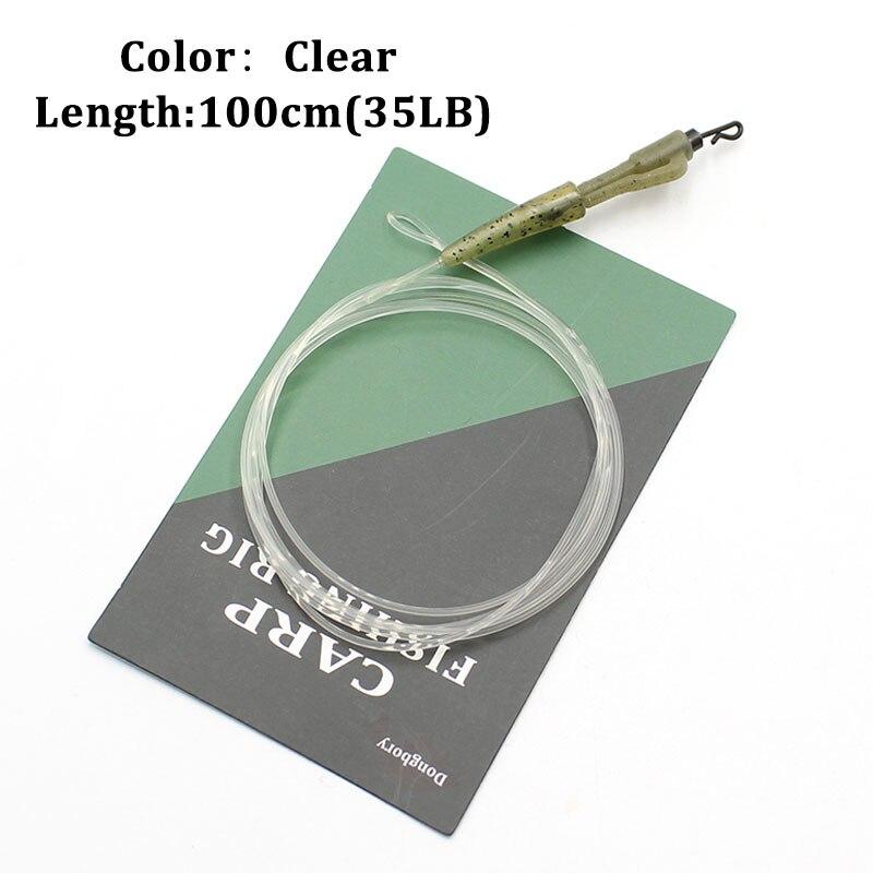 

100 см леска для ловли карпа, флюорокарбоновые поводки для карпа с рыболовными снастями, зажим QC Hybird, поводки с плавленой петлей, бессвинцовый сердечник чистый
