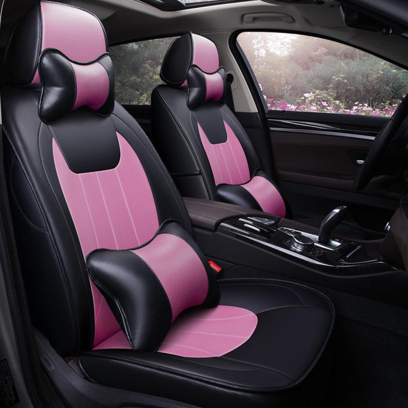 Universal Full Leather 3D Surround Car Seat Cushion - All-Season Protection