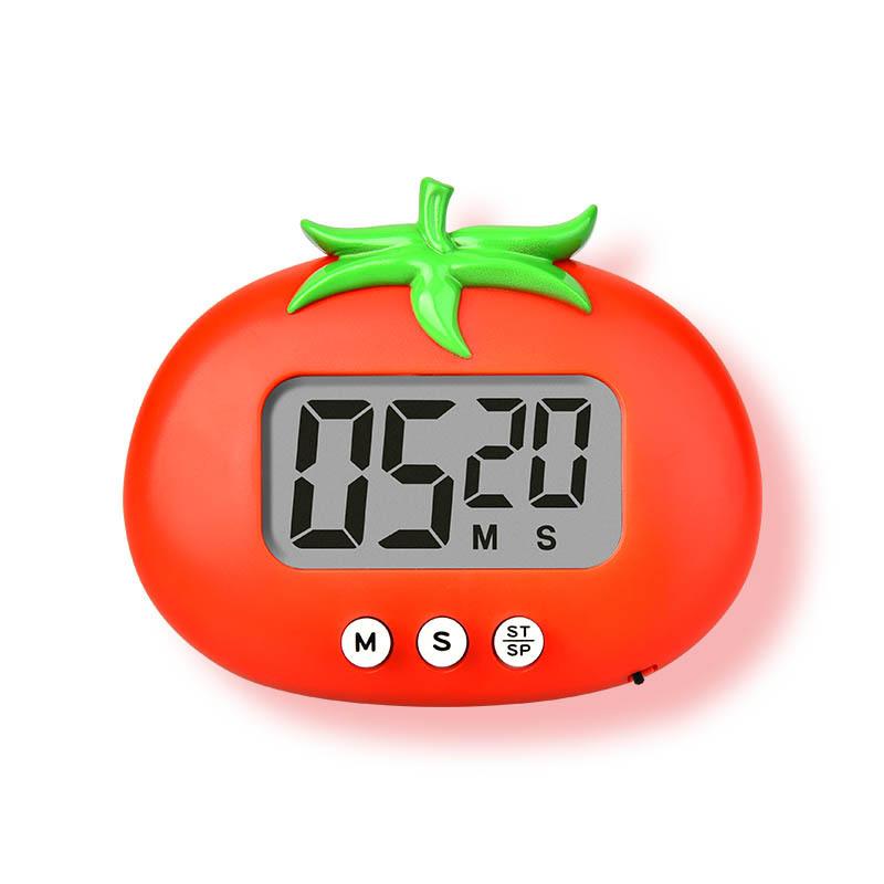 

Digital Timer Clock with Backing Pocket Size Tomato Digital Timer for Kitchen Cooking Exercise and Study Magnetic Oven Timer красный