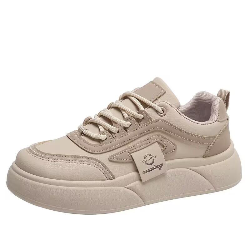 Platform White Shoes Women's 2025 Autumn New Versatile Shoes Ins Niche Women's Shoes Student Leisure Sports Board Shoes