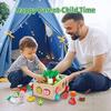 Montessori Spielzeug für 1 2 3 Jährige 7-in-1 Holz Kleinkindspielzeug Formensortierer Karotten Ernte Puzzle Pädagogisches Lernspielzeug Geschenke für Jungen Mädchen Kinder
