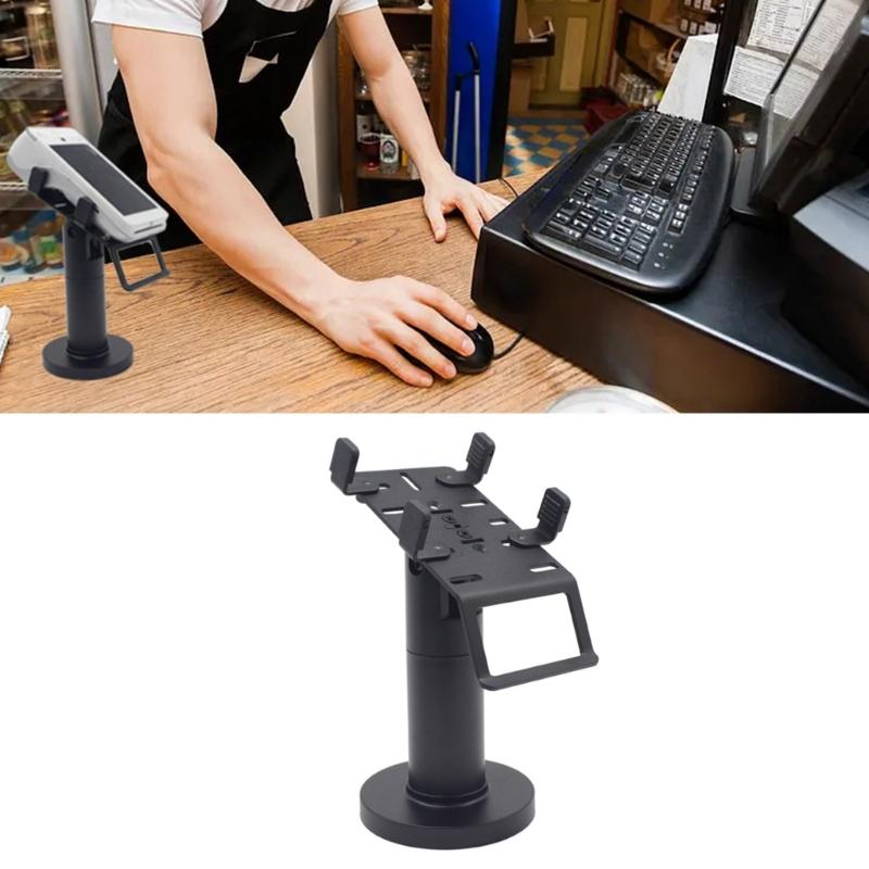POS Machine Display Brackets Stand Retail Shop Adjustable Card Terminal Stand With Concealed Cable Channel