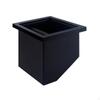 Recessed Espresso Puck Bin Matte Black Builtin HeavyDuty Dump for