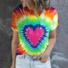 2023 Grenzüberschreitendes Sommer Herren Rundhals Kurzarm T-Shirt Liebe Damen 3D T-Shirt Digitaldruck Kurzarm Top