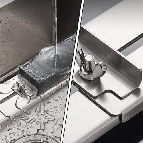 Stainless Steel Whetstone Stand, Universal Whetstone Stand, Non-Slip, Fixed Base, Stainless Steel Whetstone Holder, Compatible with Sinks, Sink Bridge