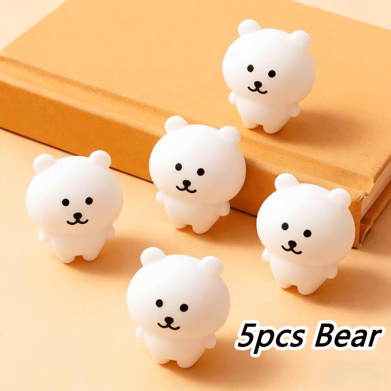 1-6Pcs Self Deprecating Bear Pinch Fun Little Bear Pinch Cute Expression Stress-Relieving Pocket Squeeze Toys