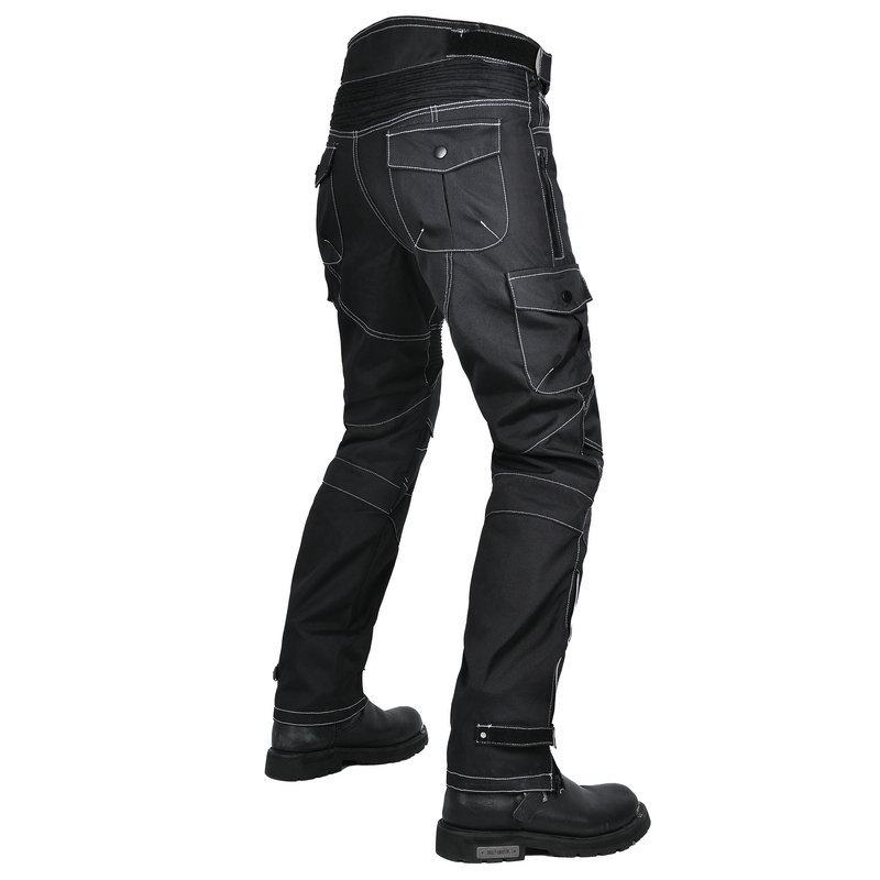 Neues Produkt Motorrad Radhosen Herren 06 Mehrzwecktaschen Werkzeughose Oxford-Gewebe wasserdicht verstellbar Hoher Bund Lokomotive Anti-Sturz-Hose