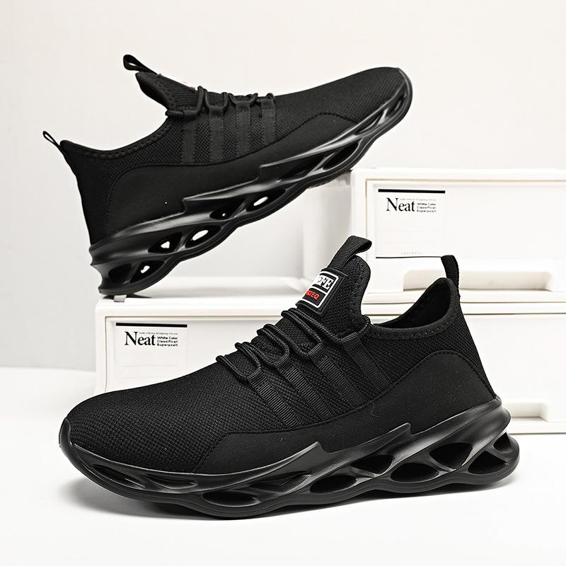 22 large size new mesh breathable casual lace-up fly-woven sports shoes ultra-light casual shoes 40