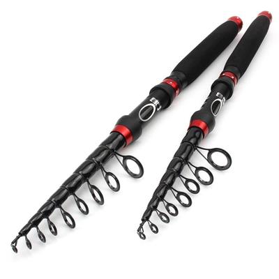 LEO ANGELN 1,8-3,0 m Teleskop-Angelrute, 30T High Carbon-Schaft, 6 Lagen Kohlefaser, max. Zugkraft 10 kg, Spinnrute für Süßwasser und Salzwasser