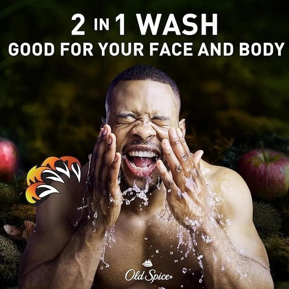 Old Spice Men's Body Wash 3X Defense Cleansing Bear Glove Scent 710ml x 4