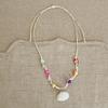 Wax rope starfish shell pearl necklace seaside vacation wind collarbone chain summer fresh and sweet high-end necklace women