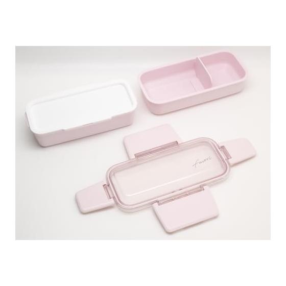 OSK DISH UP LUNCH Lunch Box Two-tier Pink [PCW-600S] Dishwasher Safe, Microwave Safe, with Partitions