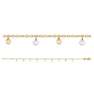 [R5759] - Vergoldetes Armband 'Sissi' weißgold - 4 mm