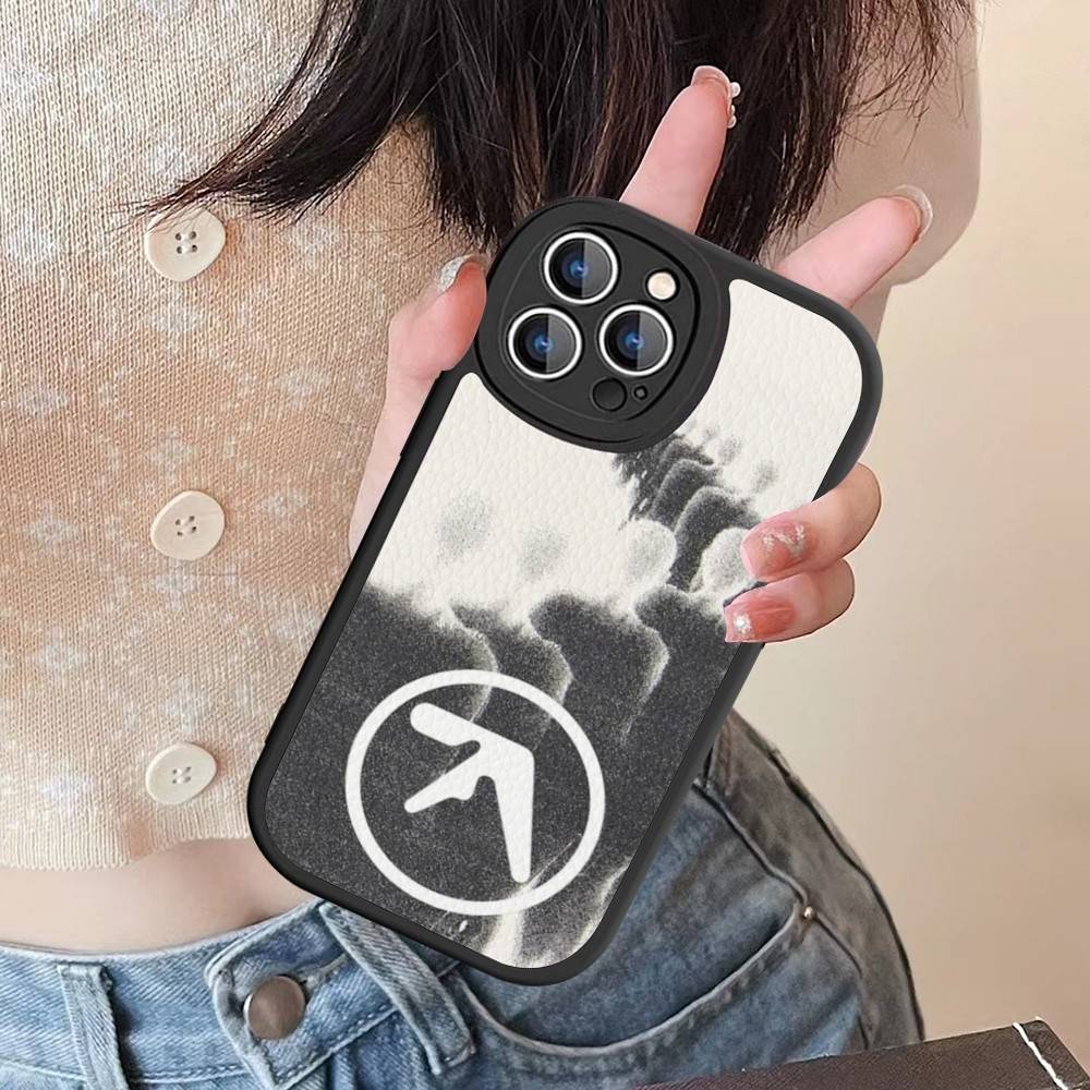 Musician A-Aphex T-Twin Leather Phone Case For Iphone 16 15 14 Plus 13 12 11 Pro Max Case