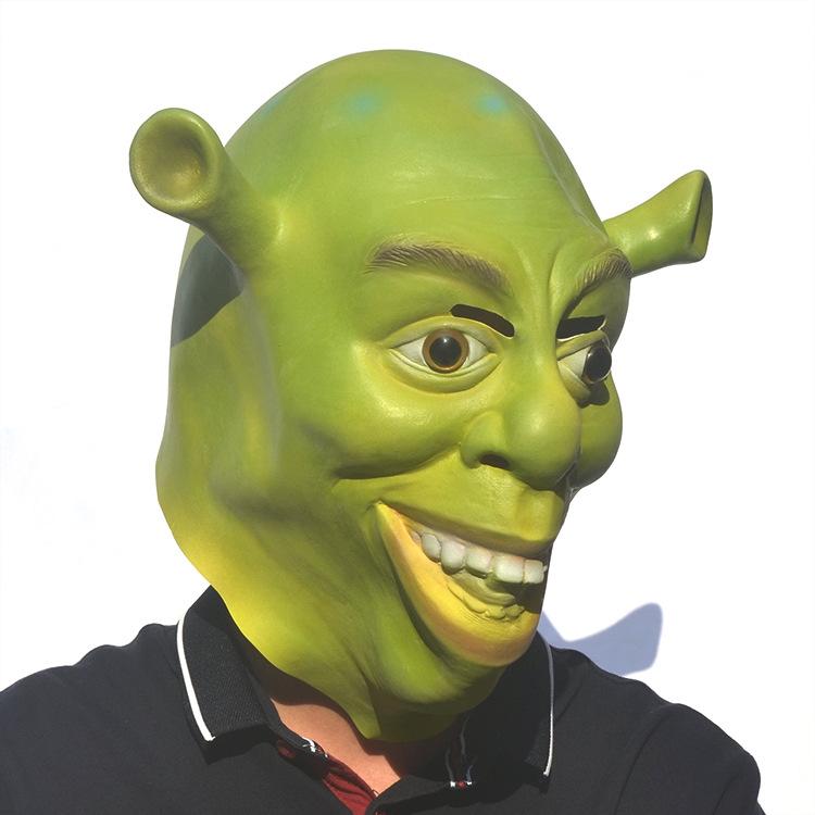 New Halloween Latex Shrek Mask for Costume Parties and Movie-Themed Funny Headgear Shrek mask