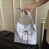 Bow Stylish New Tote Bag Ladies' Cute Tote Pouch Commuter Bag Women Trendy Underarm Shoulder Bag Sweet Fresh Small Bow Handbag