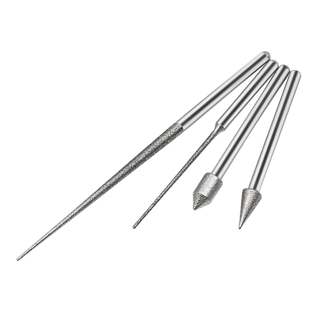 Grinding Rods Mini Drill Jade Grinding Bit Bur Needle Polishing Carving Engraving Bits for Glass Jade Stone 4PCS