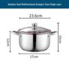 Wutuo Non-stick 24cm Stainless Steel Soup & Steamer Pot