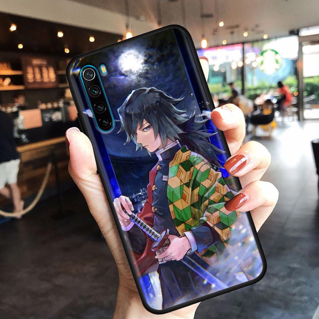 Mädchen Anime Dämon killer Animation Telefon Shell für Redmi Hinweis 10 11 11S 11E 7 8 8T 9 9S 9T Pro Plus 4G 5G Schwarz Soft Case Abdeckung