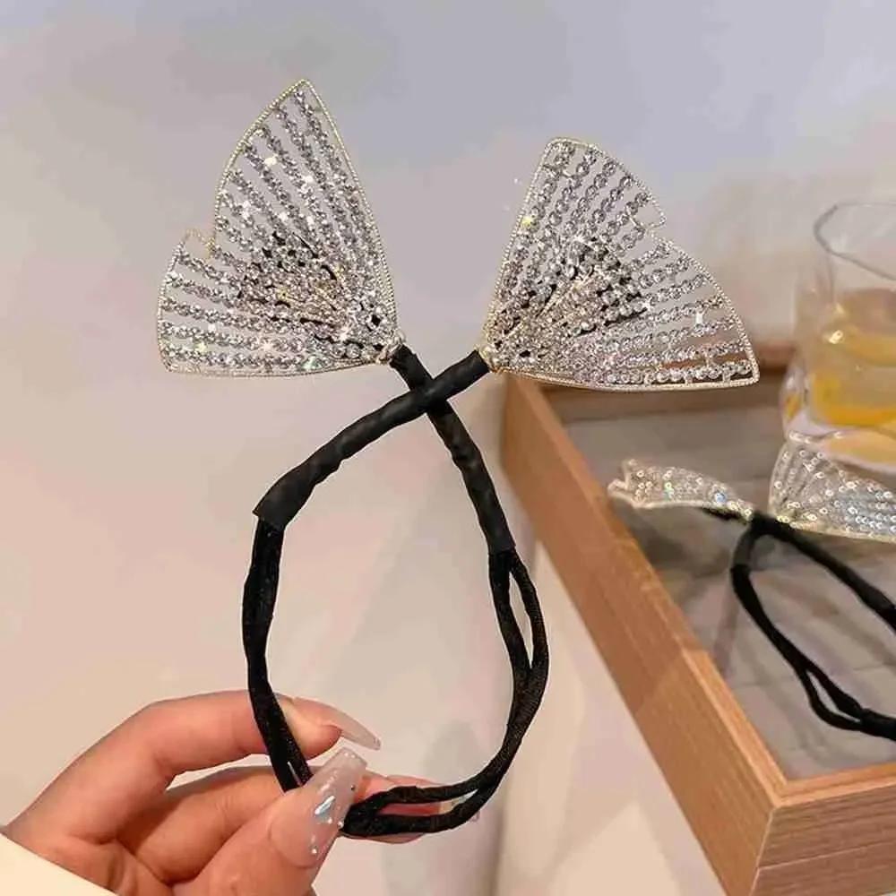 Whale Tail Rhinestone Flower Hair Clip Hair Bun Maker Bundle Lazy Hair Curler Hair Accessories Hair Styling Tool