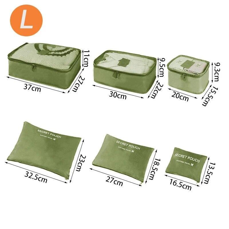 Home Travel 6-piece Clothing Storage and Organizing Bag Thickened Cosmetics Storage Bag Foldable Business Travel Storage Bag