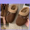 Cozy And Warm Autumn Cotton Slippers For Women Perfect For Casual Outings In Beige And Brown