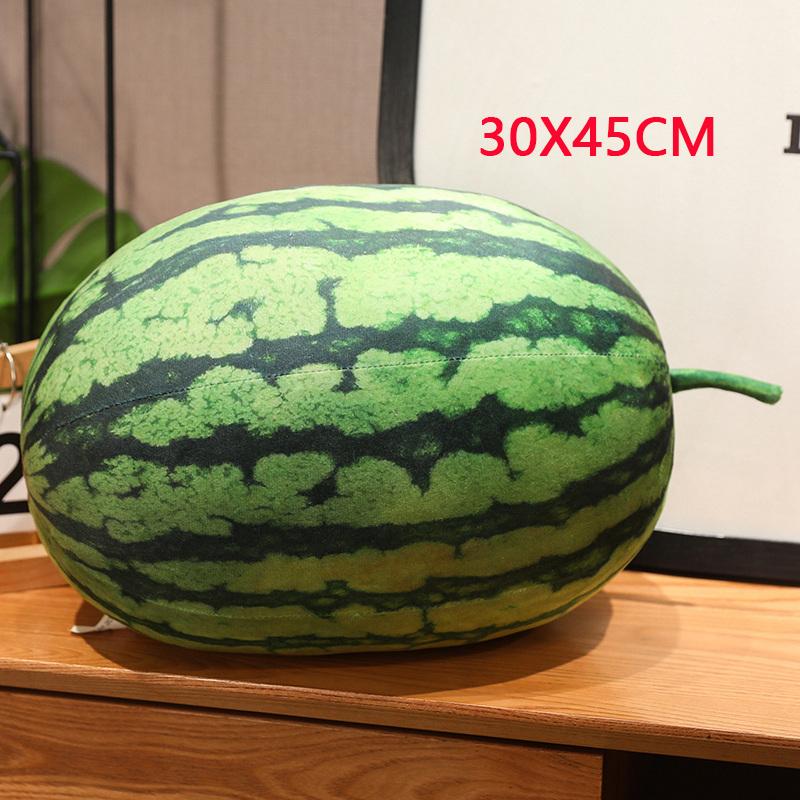 Simulation Wassermelone Plüschkissen Tasche Pendat Kissen Faules Sofakissen Wurfkissen Anime Stofftier Weiches Kinderspielzeug Mädchen Geschenke Dekoration