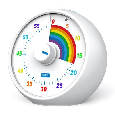 60 Minute Visual Timer for Countdown Timer for Classroom Desk Timer for Time Manager Tool for Kids with Rainbow Pattern Kids, & Kitchen, Study,