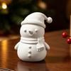 Holiday Hanging Decorations 3D Printed Snowman Figurine, Small Tabletop Statue with White Figures for Crafts Scarf/Necktie, Decorative Ornament Desk,