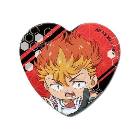 TV Anime  Onmyo Kaiten Re:Birth  A [Narihira Takeshi] Heart-Shaped Can Badge (Note. 52mm x 57mm) Tin
