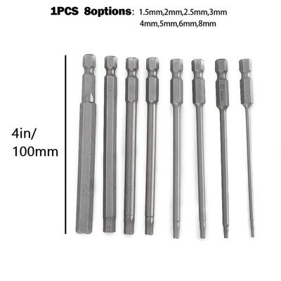6.35mm/ 1/4” Shank Hex Head Bit Anti-Rust High Hardness