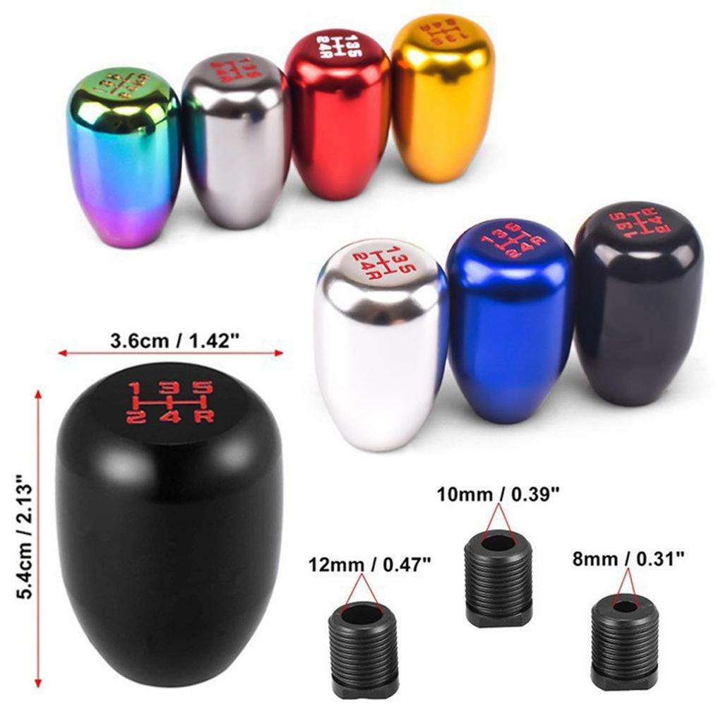 QEZA Car Shift Knob Aluminum Shift Knob Aluminum Auto Shift Replacement Parts Accessories 3