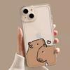 Cute Cartoon Capybara Phone Case for Iphone 12 13 11 14 15 Pro Max X XS MAX XR 7 8Plus SE2 Funny Animal Couple Soft Cover Fundas