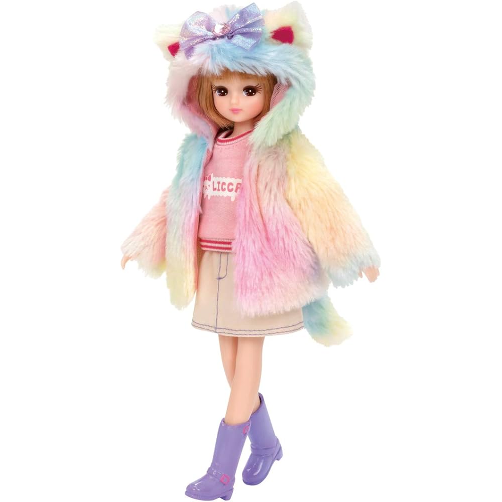 Licca-chan LW-16 Colorful Cat Plush Dress for Dolls