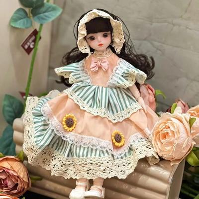 30cm Bjd Panenka DIY Hračky S Oblečením Dlouhé Vlasy Vysoký Podpatek Princezna Oblékací Panenka Holčička 3D Oči Krásné Princeznovské Doplňky