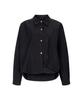 CALLAITE Twist Hem Shirt - Black