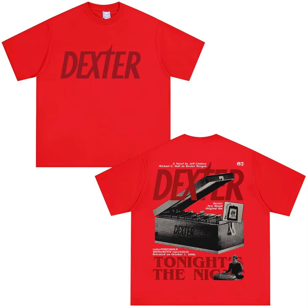 Camisetas Dexter Morgan Esta Noche es la Noche Ropa para Hombre Mujer Algodón Manga Corta Camisetas Oversize Moda Camiseta Vintage