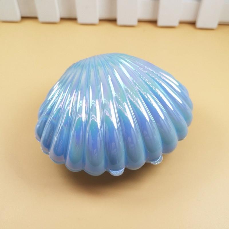 10pcs Vacuum Plated Small Shell Candy Boxes for Baby Showers and Wedding Mermaids Birthday Party Favors Containers