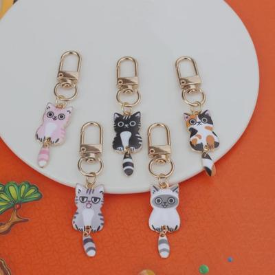 Kawaii Kitten Sleutelhanger Hanger – Legering & Bedrukt Ontwerp