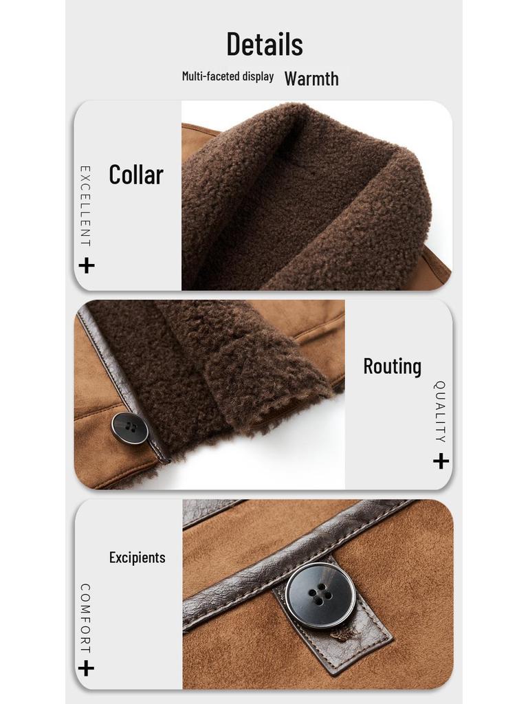 Men's Double-sided Sherpa Fleece Jacket 2025 - Winter Casual Mid-aged & Young Style, Thick and Warm Outerwear