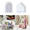Mirror Epoxy Resin Silicone Molds House Shaped Beautiful Crystal Ornament