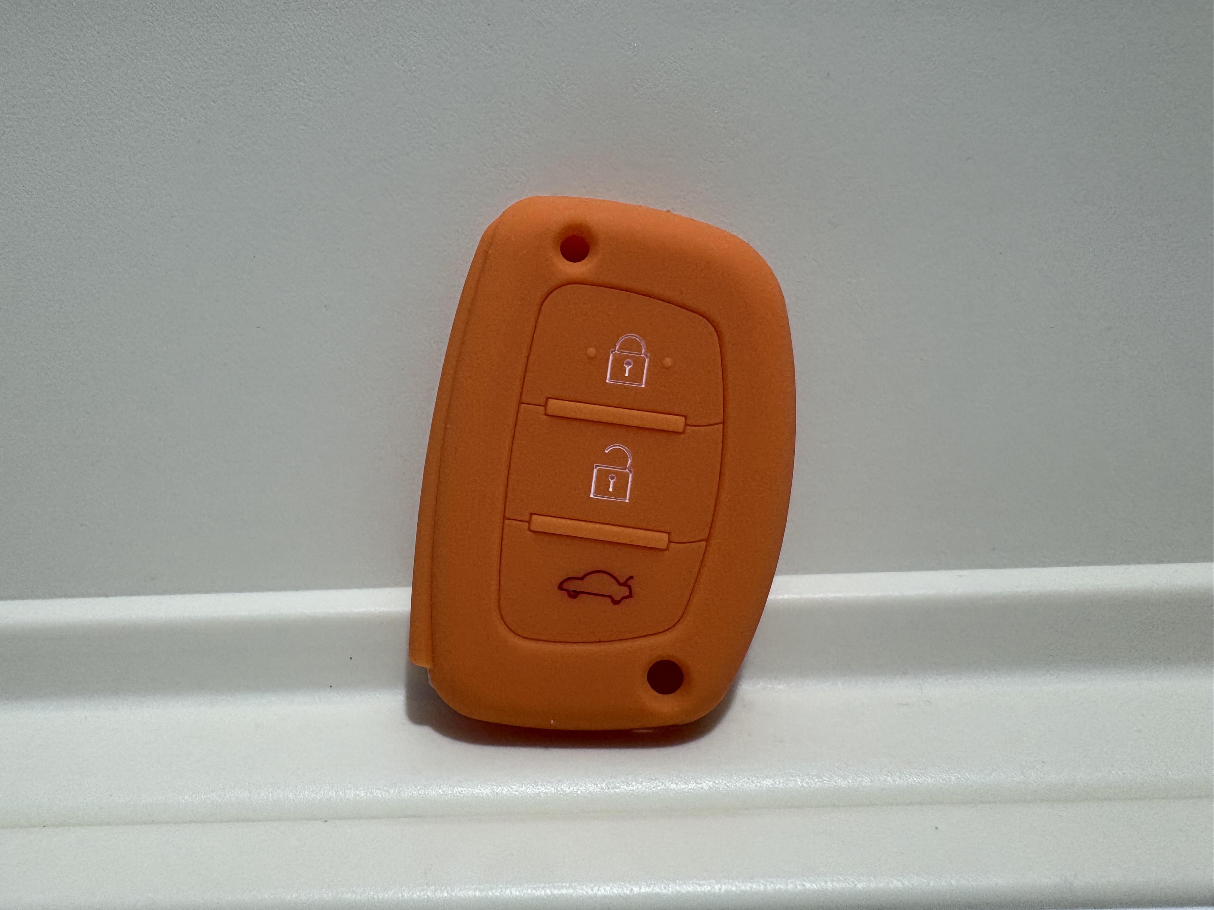

1PC Of New Replacement Silicone Case For Hyundai IX35 Tucson 3 Buttons Remote Smart Key Shell Blank Car Accessories Auto Parts помаранчевий
