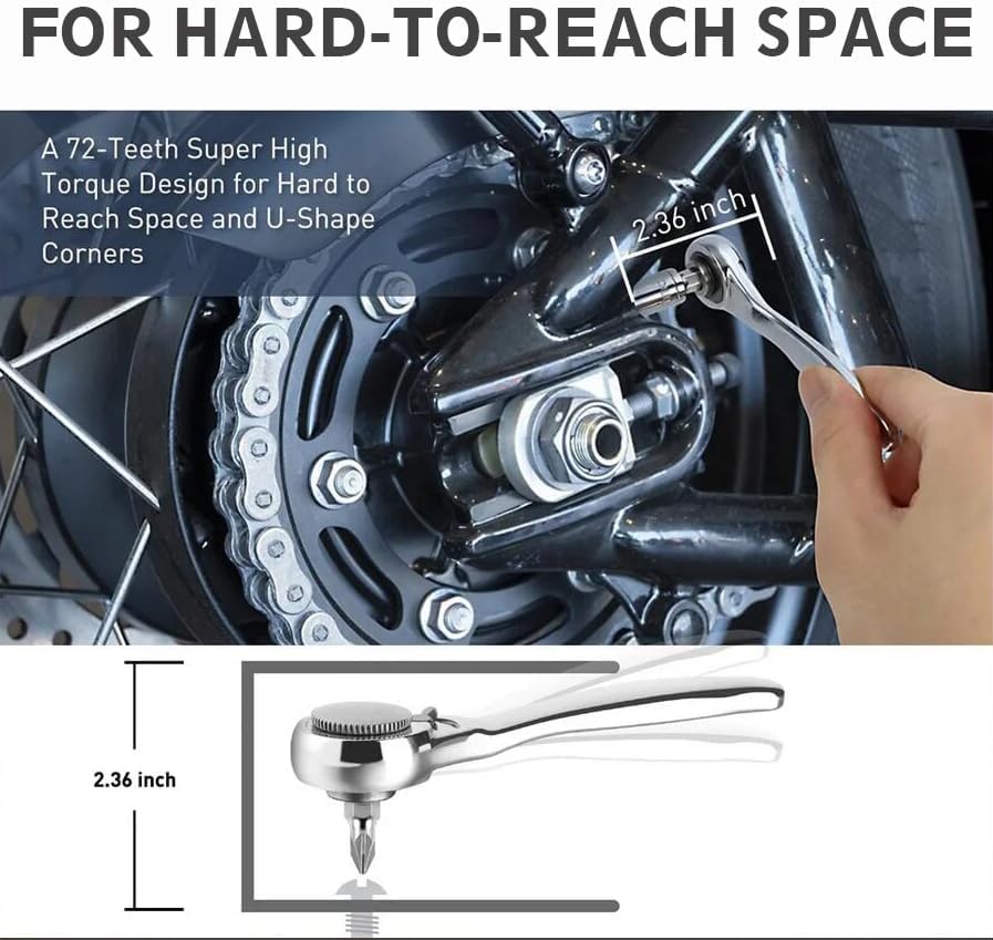 Bestgle Mini Ratchet Wrench Driver Bit Set with Small Reversible Ratchet Wrench and Storage Case for Repairing Household Appliances 28-Piece 72-Tooth