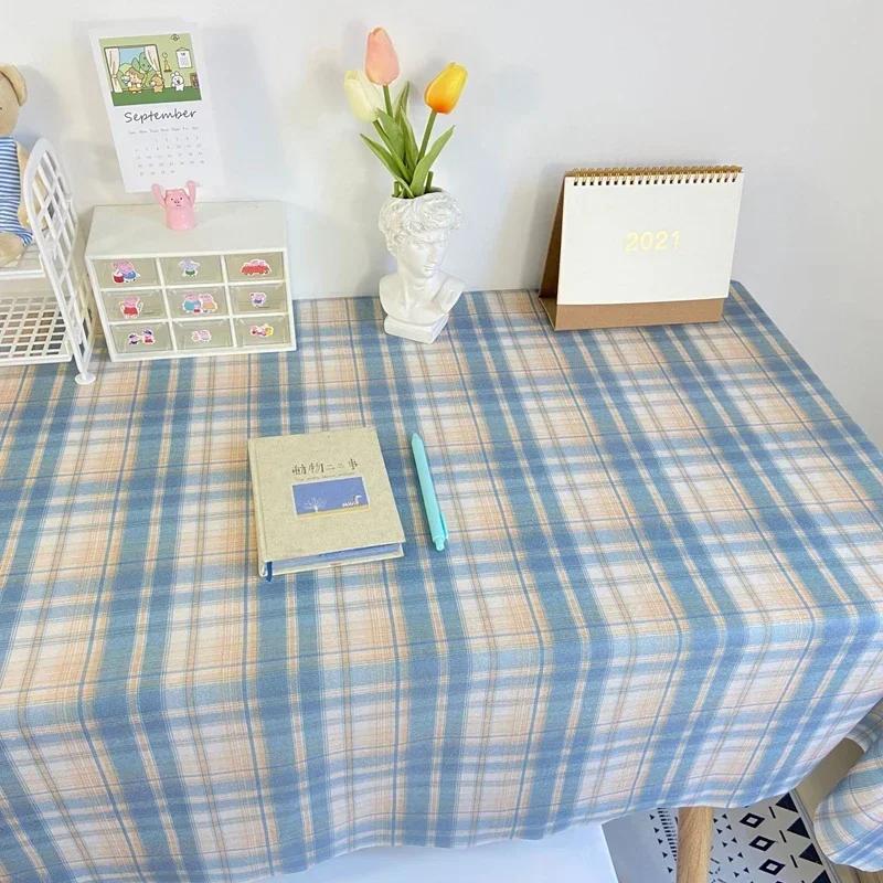 Plaid Tablecloth  Table Cloth Desk Mat Dust-proof Dining Table Cloth Furniture Protector Picnic Mat Tapete Dressing Table Mat
