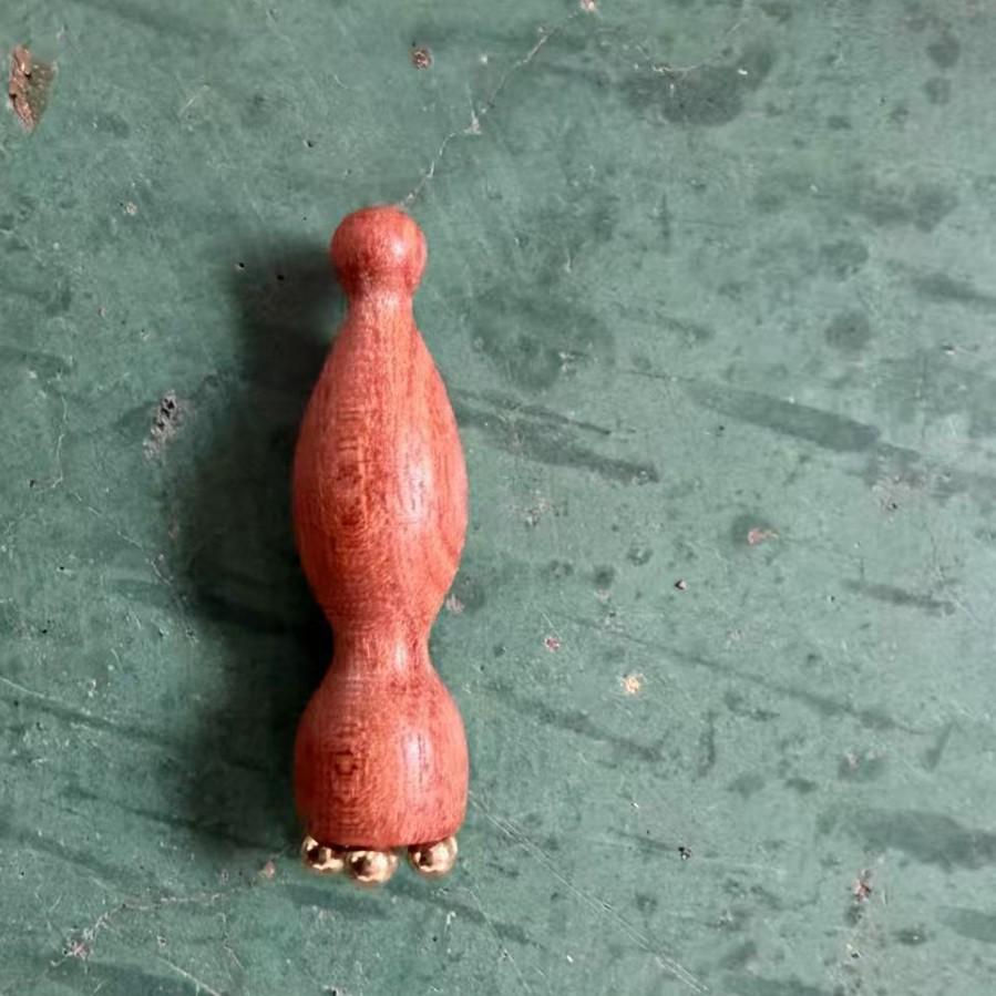 Sandalwood Lotus Copper Bead Eye Massager & Muscle Scraping Stick