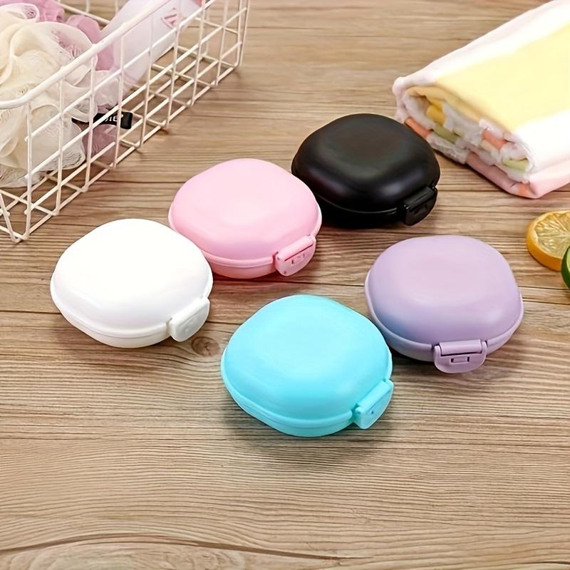 Portable Soap Container Leakproof Travel Soap Holder Locking Lid Pastel Bathroom Essentials Camping Accessories